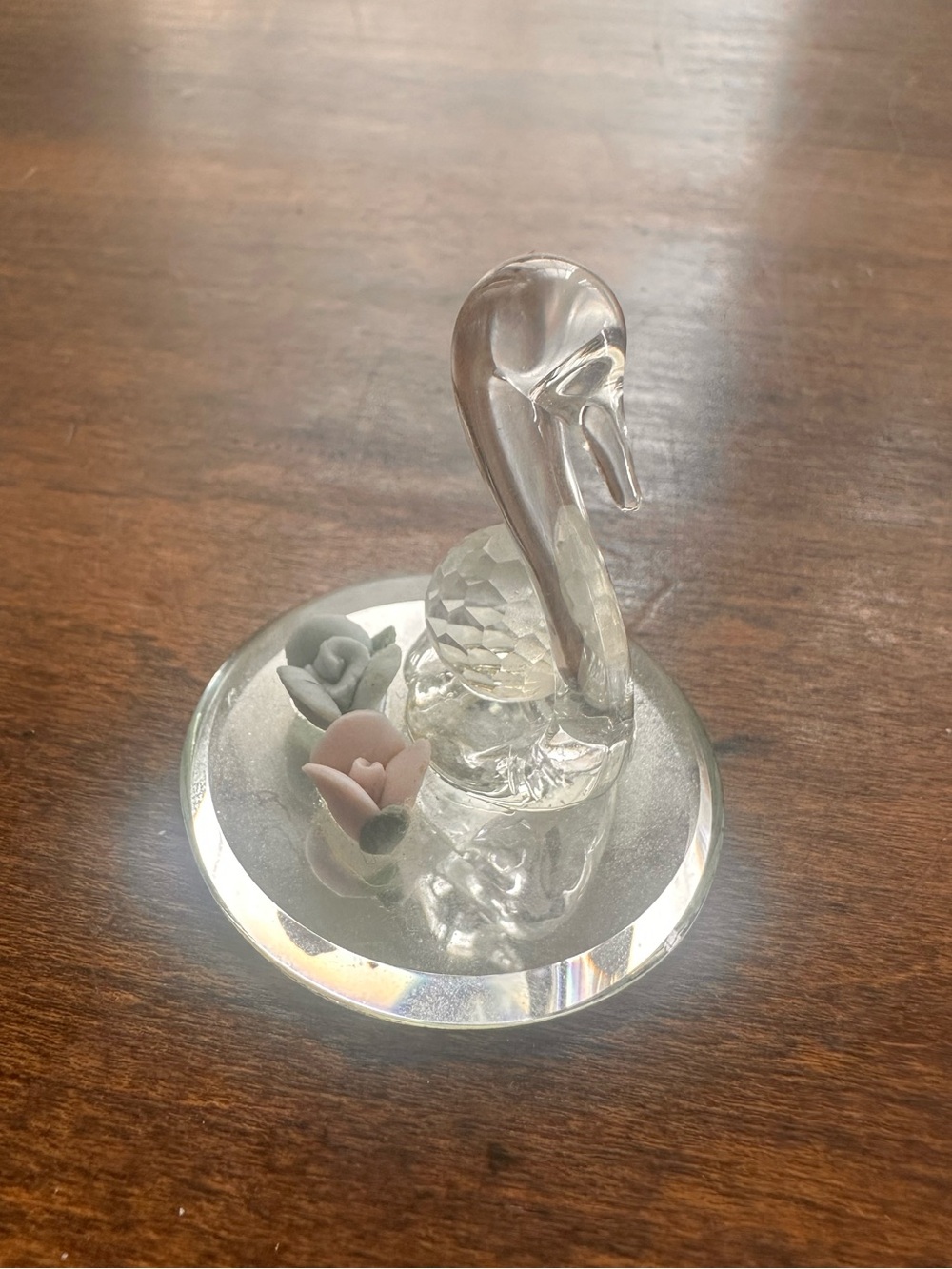 Miniature Crystal Swan Spoontiques Figurine